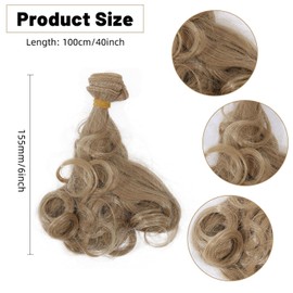 GLOBLELAND 5Pcs 5 Colors Doll Curly Wigs 100cm/40inch Doll Hair Extension Doll Making Arts Supplies DIY Doll Hair Crafts Long Nature Mohair Doll Wigs Hair Wigs Doll Accessories