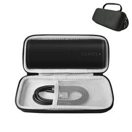 Case for Sonos Introducing Roam 2, Travel Protective Hard Carrying Case for Sonos Roam 2 Portable Speaker & Accessories, Roam 2 Storage Bag/Pouch/Box - Case Only (black)