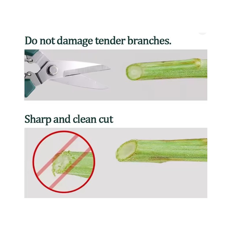 Metal Pruning Shears for Gardening – Sharp Hand Scissors for