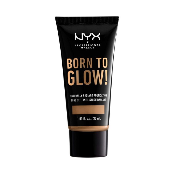 NYX PROFESSIONAL MAKEUP Born To Glow Naturally Radiant Foundation - Golden, Medium Deep With Warm Undertone