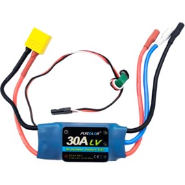 FLYCOLOR 30A ESC 2-4S Electric Speed Controller 3A UBEC with XT60 & 3.5mm Bullet Plugs for RC Brushless Motor