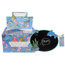 DUCKIEZ Childs Chalkboard with Chalk. Multiple Designs, Design Chosen at Random. Ideal Party Bag Filler, School Giveaway or Gift! (Ocean, 6)