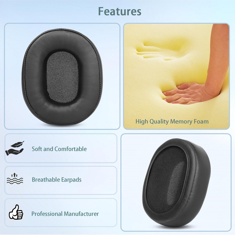 E9 Replacement Ear Pads Compatible with Mixcder E9 Headphones Ear