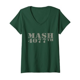 Womens MASH 4077th Military Retro Fans Vintage V-Neck T-Shirt