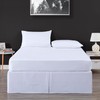 Chezmoi Collection Pleated Waffle Weave Bed Skirt, Tailored Dust Ruffle