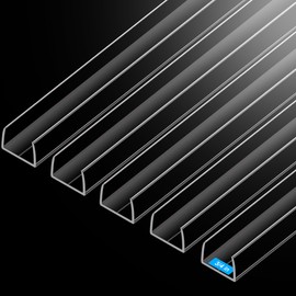 MONOID Drawer Edge Protector, Slip-On Clear Table Corners Guards, Door Kitchen Furniture Bumper, Prevent Wear, Impact Protection, Ease to Cut, 3/4" Thick, 18" Length – Clear, Pack of 5