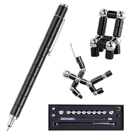 Fidget Pen, Decompression Magnetic Pen with Gift Box, Multifunctional Deformable Magnet Pen Suitable for Anxiety & Stress Relief, Fun Magnetic Toy pen for Office Writing and School
