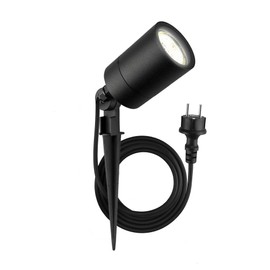 Ledvion Ledvion LED Gartenstrahler Aluminium - IP65 - GU10 Fassung - 2M Kabel - Schwarz
