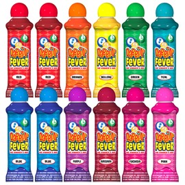 Dabbin' Fever Bingo Daubers Bulk Case - 144 Daubers (12 Dozen) Assorted Colors, 3oz (390468OLD)