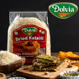Dolvia Dried Kataifi 500g (17.6 oz) – Premium Shredded Fillo Dough for Trendy Dubai-Style Chocolate Bars, Pistachio Desserts & Middle Eastern Recipes – Vegan-Friendly & Versatile