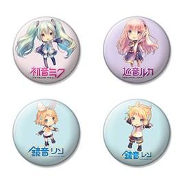 Ata-Boy Hatsune Miku Chibi Characters Set of 4 1.25" Collectible Buttons