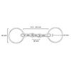 Equine Smile ES0079 ErgoBit Water Snaffle Bit Double Broken Anatomically