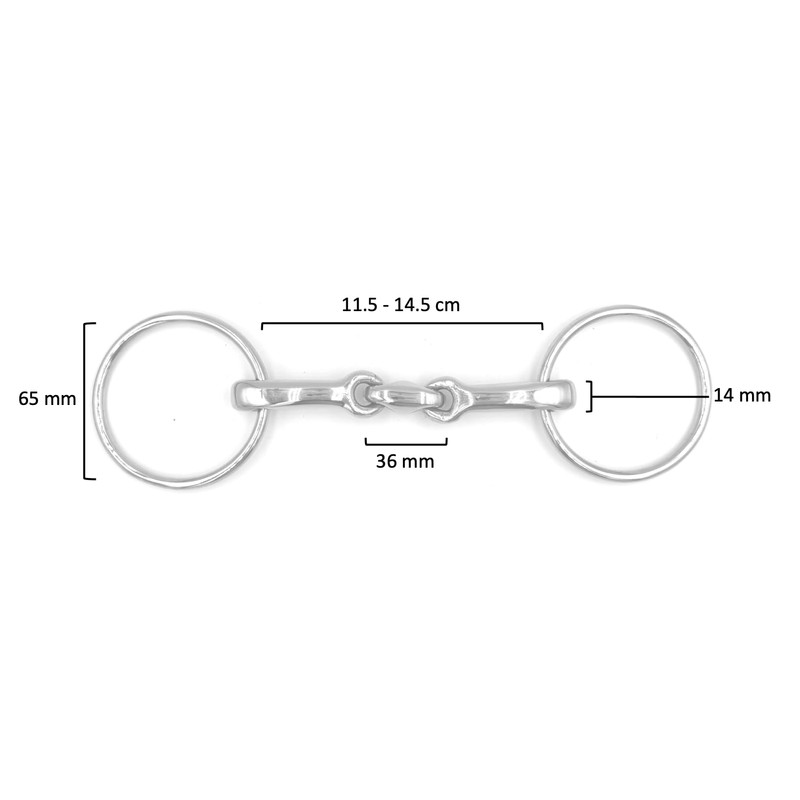 Equine Smile ES0079 ErgoBit Water Snaffle Bit Double Broken Anatomically