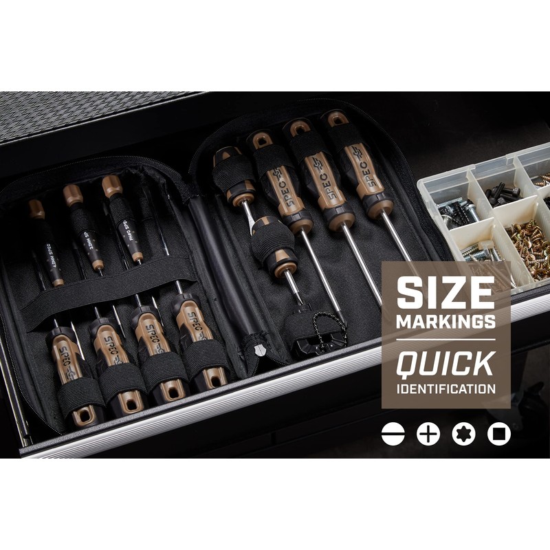 Spec Ops Tools 12-Piece Screwdriver Set, 5 Phillips, 5 Slotted,