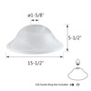 Aspen Creative 23140-11A Etched Alabaster Transitional Style Replacement Glass Shade