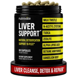 Liver Cleanse Detox & Repair [19-Plex] - Liver Support Supplement with Milk Thistle, TUDCA, NAC, ALA, Zeolite, Dandelion Root, Artichoke, and Turmeric - Vegan, non-GMO, Gluten-Free [Made in USA]