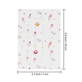 MIYKA 100pcs Hair Clip Display Cards Cute Rectangular Cardboard For Hair Accessories Displaying Organizing, 10x7cm