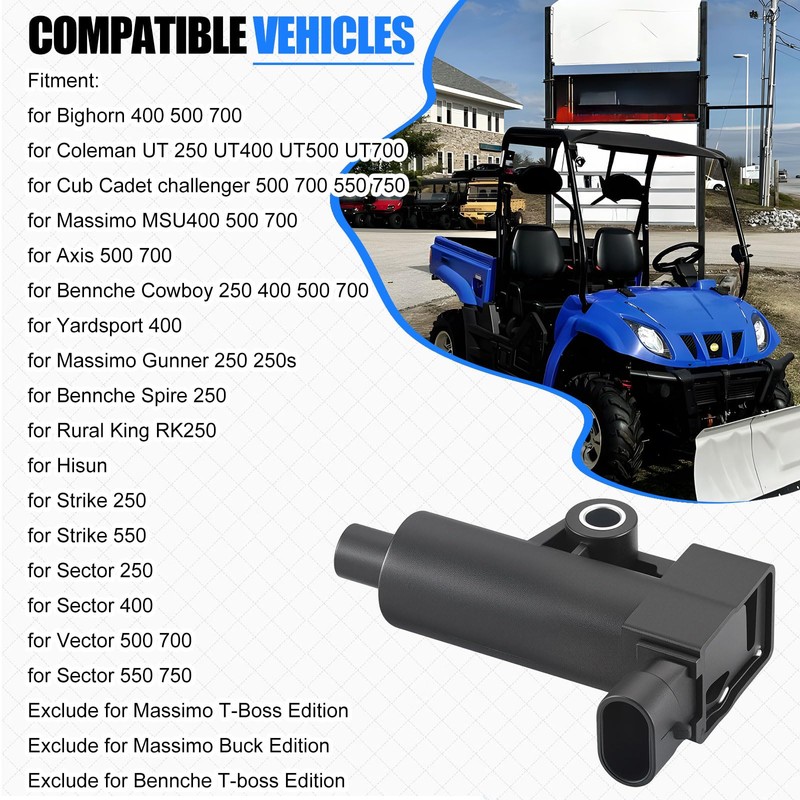 Ignition Coil for Hisun UTV Bighorn Coleman Massimo Axis Bennche
