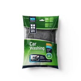 COLORWAY Car Cleaning Cloth, XL 50 x 60 cm, Microfibre, 800 g/m², Double-Sided, Super Drying, Grey