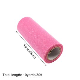 6 Inch x 20 Yard Rainbow Glitter Tulle Ribbon Rolls Gradient Tulle Netting Fabric Spool Shimmer Color Sparkling Tulle Roll for Skirt Sewing Crafting Fabric Birthday Gift Ribbon Decoration (C Style)