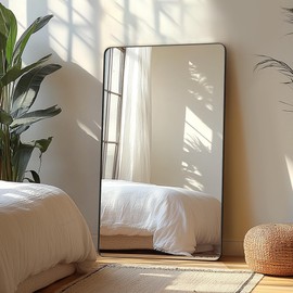 Delma Bathroom Vanity Mirror, Black Framed Bathroom Mirror for Over Sink, High-Definition Bathroom Mirror, Versatile Bathroom Vanity Mirror, Hangs Horizontally or Vertically(50x30, Black)