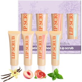 Exfoliante de labios, kit de exfoliación de labios - Exfoliante labial hidratante exfoliante labial - Juego de exfoliantes labiales 4X, productos para el cuidado de los labios, rellenadores de labios,