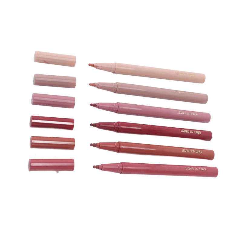 6 Colors Liquid Lip Liner Quick Drying Waterproof Long Lasting