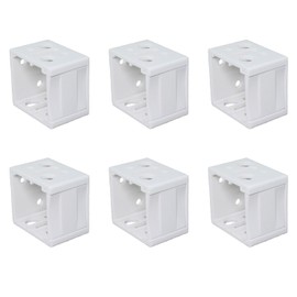 Bxian 6PCS 1 Inch Mini Blinds Plastic Holders White Box Contour Mounting Bracket Blinds Headrail Bracket for Blind Frame Top and Back Mounting