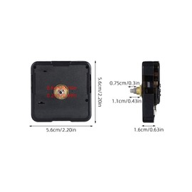 ULTNICE Quartz Wall Clock Movement, Mechanism Replacement for Wall Clock, Silent Design, 2.2in, Without Battery