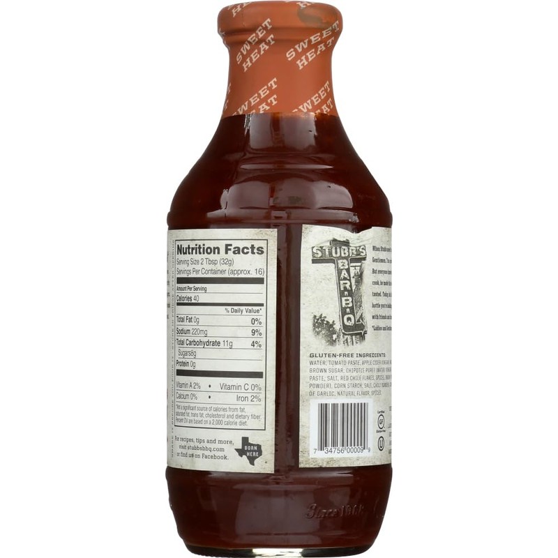 Stubb's Sweet Heat Bar-B-Q Sauce 18 oz (Pack of 3)