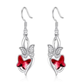 Flpruy Women's Hanging Earrings Long Hanging Infinity Earrings Silver 925 Earrings Jewellery for Women Girls, Sterling Silver