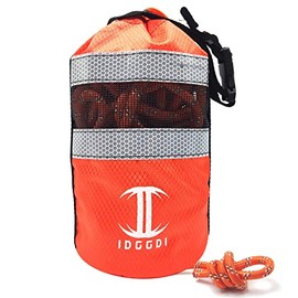 IDGGDI Throw Bag for Water Rescue with 70ft Reflective Throwable Rope, Floating Rescue Ropes for Kayaking, Whitewater Boating, Ice Fishing, Rafting, Swimming, Boating Equipment