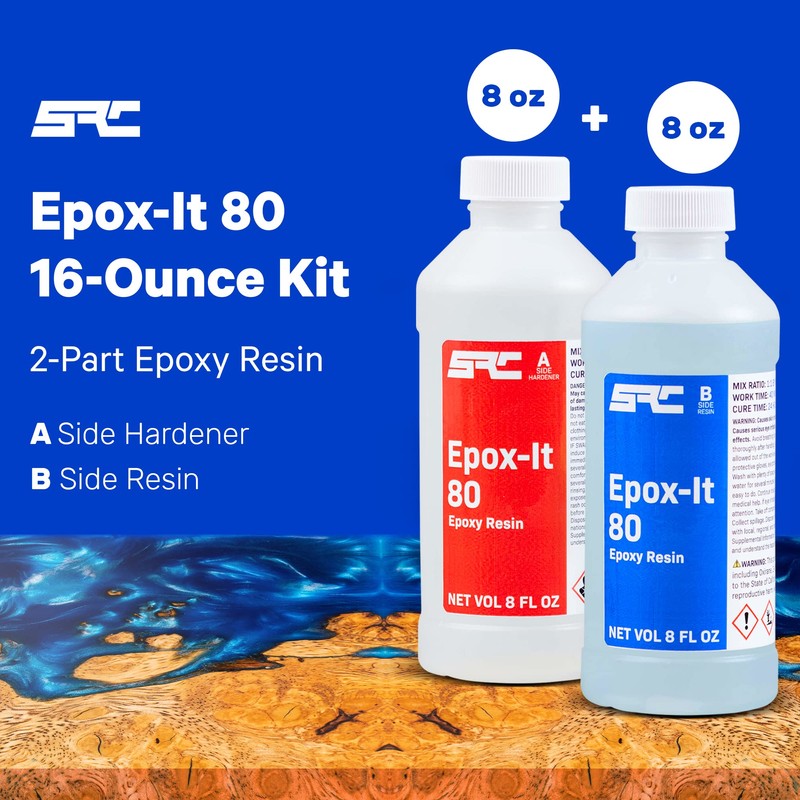SPRESIN Epox-It 80 Clear Epoxy Resin Kit 16 Oz (8