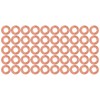 Flat Gasket, Copper Washer Kit, Strong Electrical Conductivity, 50 Pieces