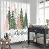 Fitumiw Merry Christmas Shower Curtain 72" x 72" Christmas Trees