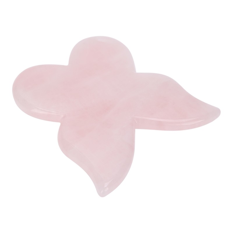 Pink Jadestone Scraping Board Butterfly Shape Massaging Gua Sha Board