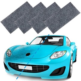 Nano Sparkle Cloth for Car Scratches 4 Pack with Disposable Gloves, Upgraded Magic Multipurpose Nano Sparkle Cloth for Car Small and Medium Scratches