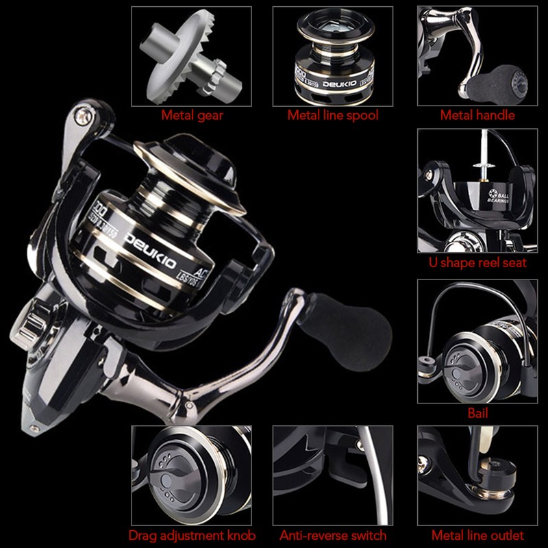 Mini Spinning Reel All Metal 3BB 5.2: 1 Ultralight All