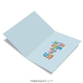NobleWorks - Jumbo Get Well Greeting Card (8.5 x 11 Inch) - Beautiful Feel Better Soon, Group Notecard (Not 3D or Raised) - Inflated Messages From Us J5651FGWG-US