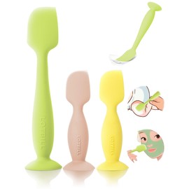LOTBILL Diaper Cream Spatula, 2 Pack Butt Spatula Baby, Silicone Diaper Cream Applicator, Full-Size + Mini Butt Paste Spatula for Babies, Newborn Baby Necessities (Green+Pink+Yellow)