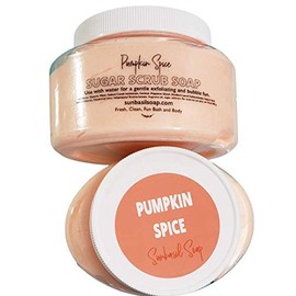 Pumpkin Spice Natural Exfoliating Body Scrub Soap. 10 oz Jar. Fall Gifts for Her