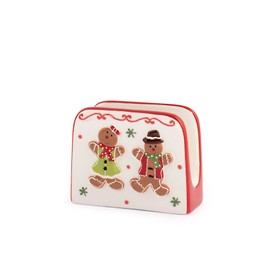 H&h Gingerbread Decorated Ceramic Napkin Ring