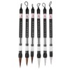 6 Pcs Piston Water Brush Chinese Japanese Calligraphy Pen Adjustable