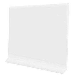 White Vinyl Wall Base 2-1/2 inch X 20 ft Non Glue Wall Base Trim Durable and Flexible - Easy Install Vinyl Floor Base That Resists Scuffing, Cracking and is Ideal to Use All Around Your Home.