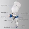 Throohills Professional HVLP Spray Gun, 1.4/1.7/2.0mm Nozzle HVLP High Atomization