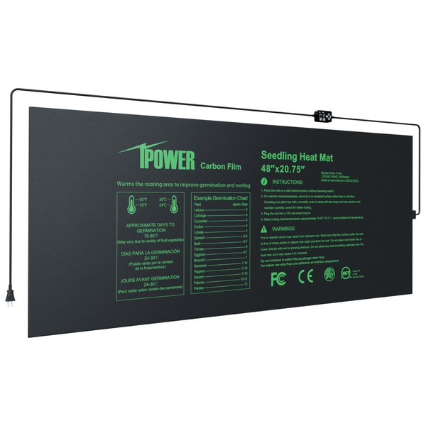 iPower iPower 48"x20.75" Seedling Heat Mat with Built-in Temperature Controller,