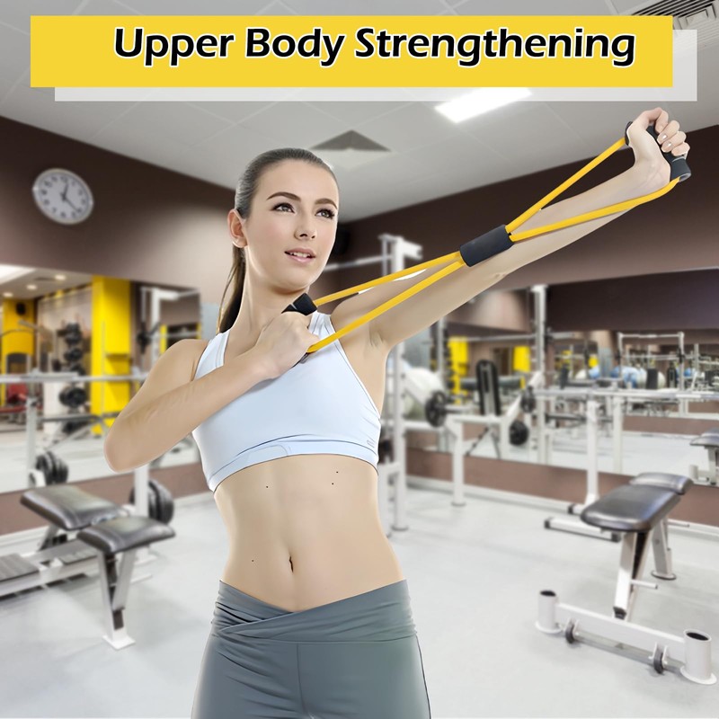 Resistance Bands, 8 Shape Resistance Bands with Handles[20LBS], Figure 8