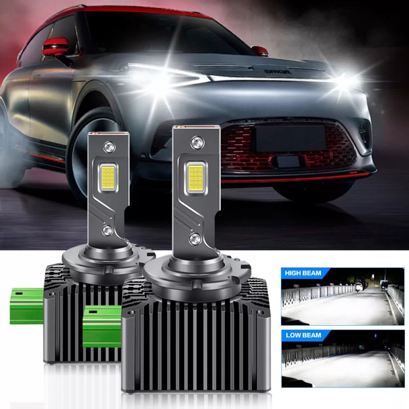 AUIMSOCO 2pcs D3R D3S LED Headlight Bulbs 240W 6500K Super