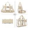 FAIME Clear Tote Bag for Women Stadium Approved,Woven Crossbody Handbag