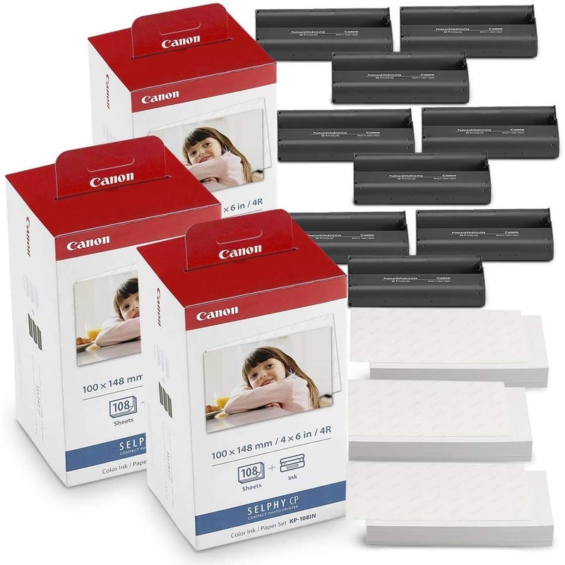Canon KP-108IN Color Ink and Paper Set Includes Total of